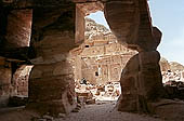 Petra - Wadi Farasa, the Triclinium opposite to the Roman Solider Tomb 